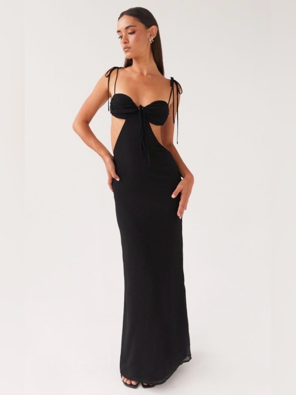 NWT Peppermayo Tyra Ruched Maxi Dress Size 12